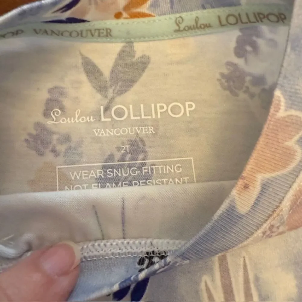 NWT Loulou Lollipop Pajama Set in Ink Floral Size 2T‎